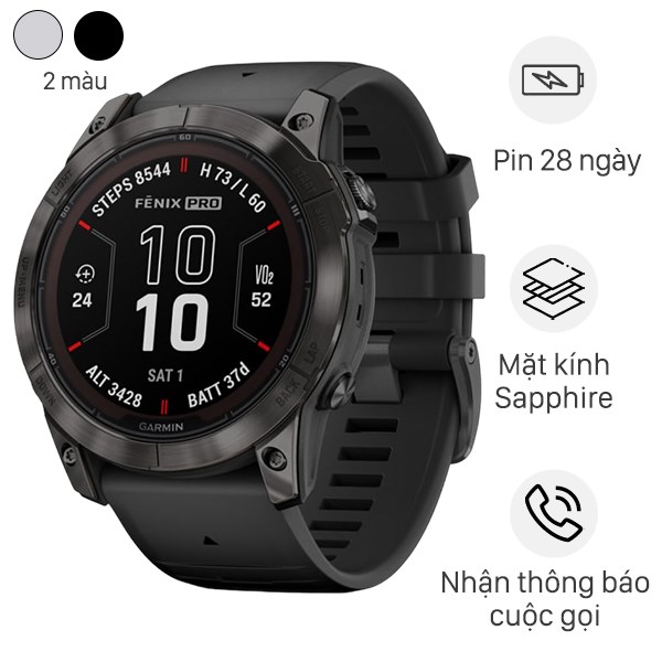 Đồng hồ thông minh Garmin Fenix 7X Pro Solar Titanium 51mm