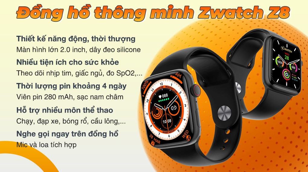 Đồng hồ thông minh Zwatch Z8 45mm