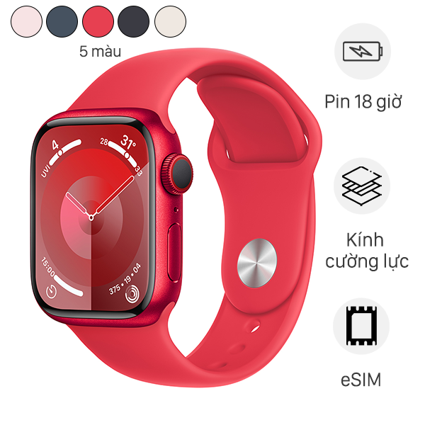 Đồng hồ thông minh Apple Watch Series 9 GPS   Cellular 41mm viền nhôm dây thể thao