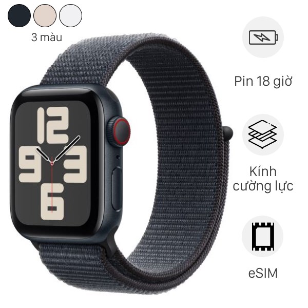 Đồng hồ thông minh Apple Watch SE 2 GPS   Cellular 44mm viền nhôm dây vải