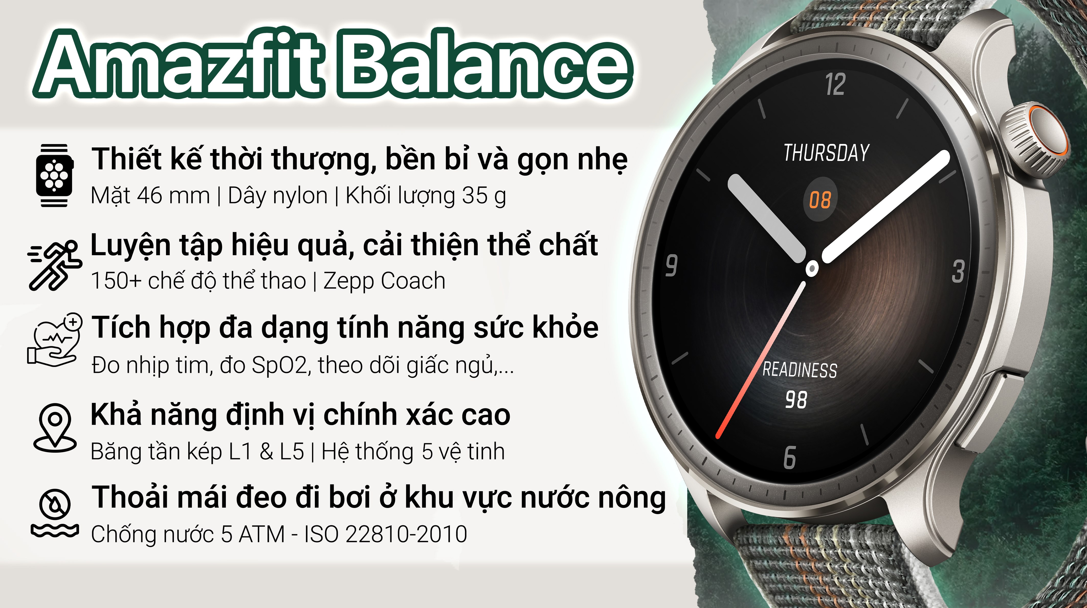 Đồng hồ thông minh Amazfit Balance 46mm