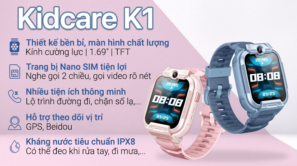 Đồng hồ định vị trẻ em Kidcare K1