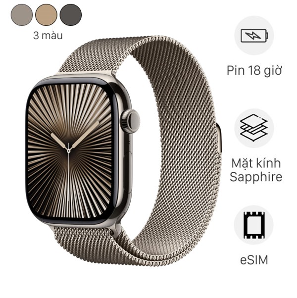 Apple Watch Series 10 GPS   Cellular 46mm viền Titanium dây Milan