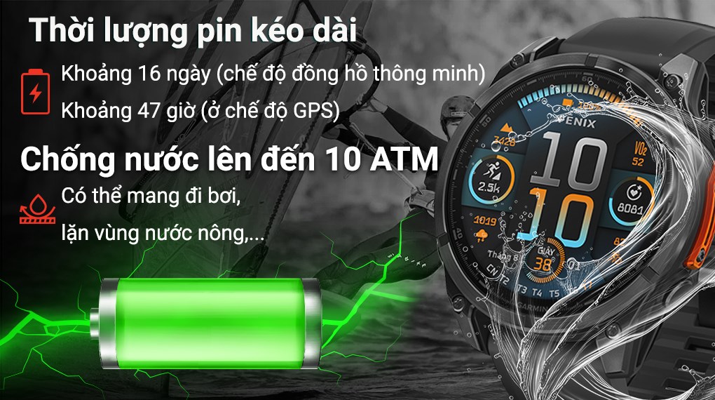 Garmin Fenix 8 47mm viền thép dây silicone Garmin Fenix 8 47mm viền thép dây silicone