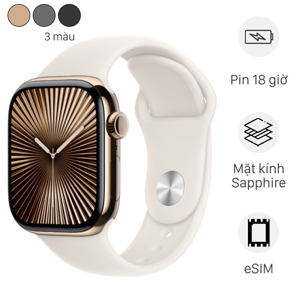 Apple Watch Series 10 GPS   Cellular 42mm viền Titanium dây thể thao