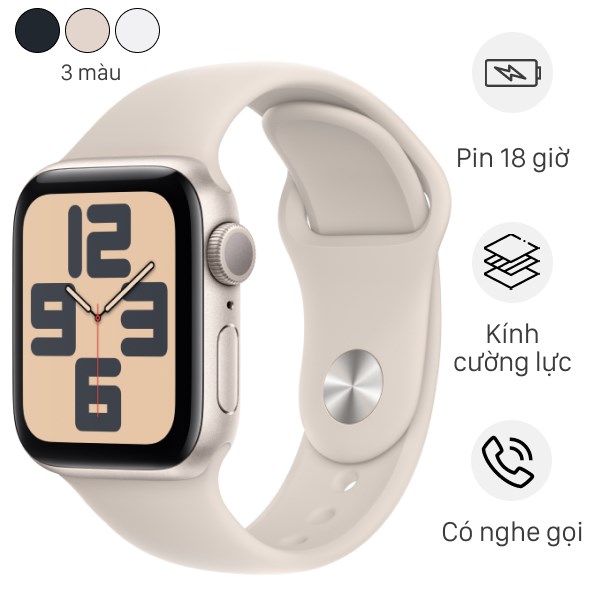 Đồng hồ thông minh Apple Watch SE 2 2023 GPS 40mm viền nhôm dây thể thao