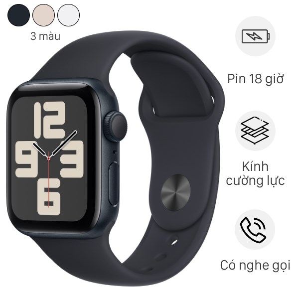 Đồng hồ thông minh Apple Watch SE 2 2023 GPS 40mm viền nhôm dây thể thao