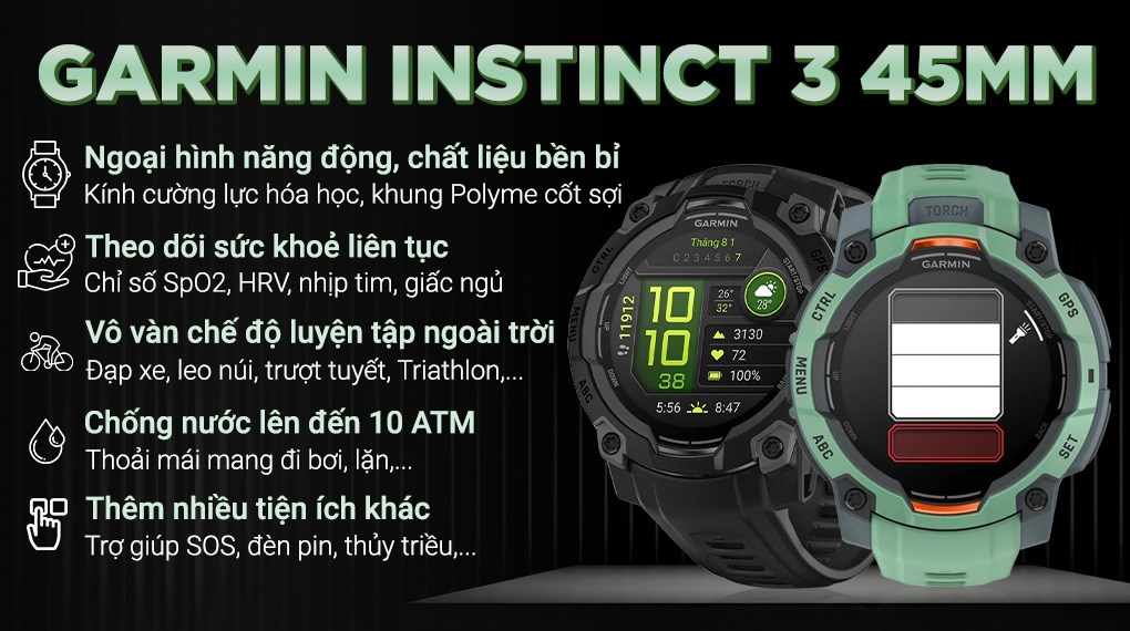 Đồng hồ thông minh Garmin Instinct 3 45mm