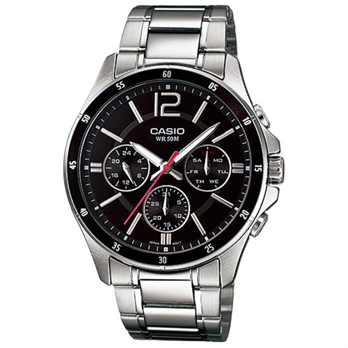 Đồng hồ CASIO 42 mm Nam MTP-1374D-1AVDF Màu Bạc