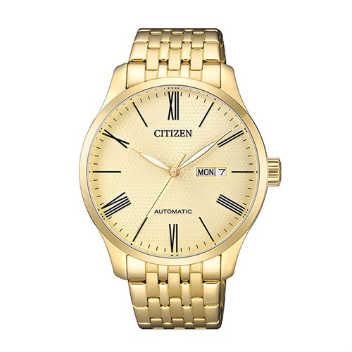 Đồng hồ Nam Citizen Mechanical 40 mm NH8352-53P - Cơ tự động Màu Vàng