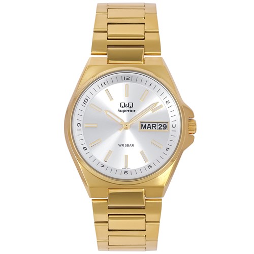 Đồng hồ Q&Q 41 mm Nam S396J001Y Màu Vàng