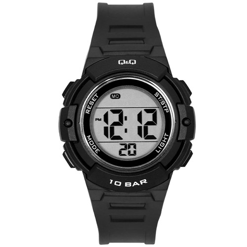 Đồng hồ Q&Q 36 mm Unisex M185J007Y Màu Đen