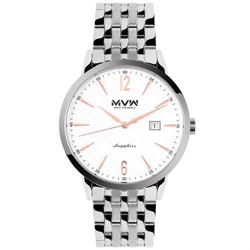 Đồng hồ MVW 40 mm Nam MS069-01 Màu Bạc