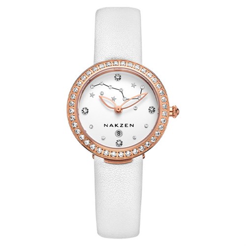 Đồng hồ NAKZEN Hoa & Gió 30 mm Nữ SL4078L-7NR Màu Trắng