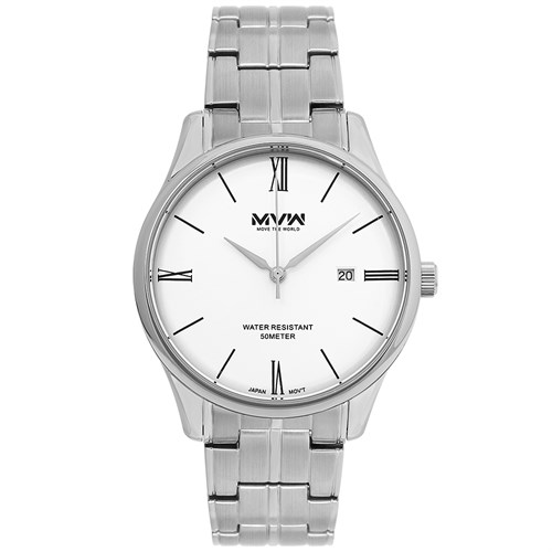 Đồng hồ MVW 39.6 mm Nam MS078-02 Màu Bạc