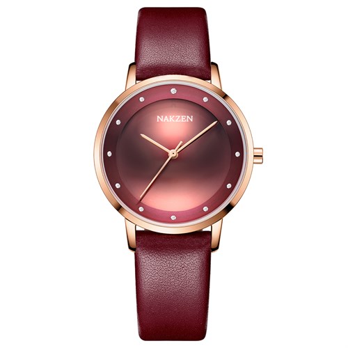 Đồng hồ Nakzen 34 mm Nữ SL8332LRD-8 Màu Đỏ