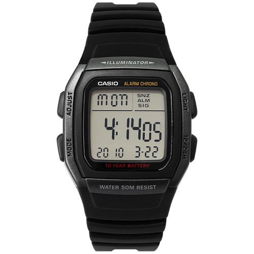 Đồng hồ CASIO 35.7 mm Nam W-96H-1BVDF Màu Đen