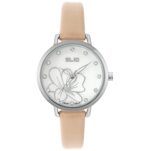 Đồng hồ ELIO Flower 28 mm Nữ EL119-03 Màu Kem