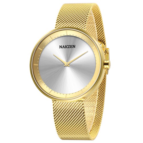 Đồng hồ Nakzen Hoa & Gió 41 mm Nam SS9290GD-7 Màu Vàng