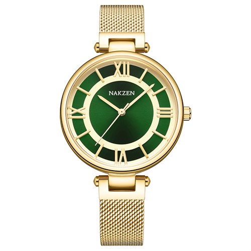 Đồng hồ Nakzen 36 mm Nữ SS8234L-9N3 Màu Vàng
