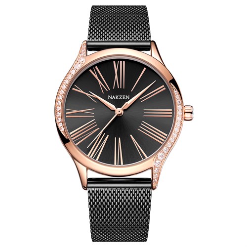 Đồng hồ Nakzen 36 mm Nữ SS8259L-1NR Màu Đen