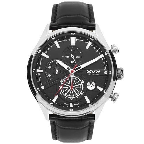 Đồng hồ MVW Sport 43 mm Nam ML075-01 Màu Đen