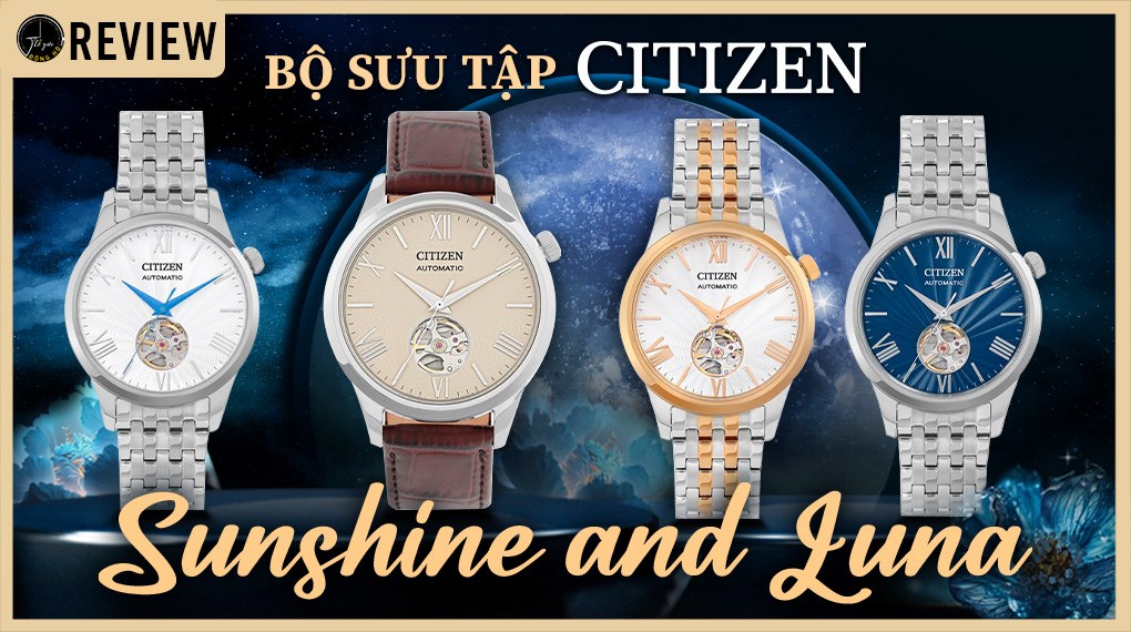 Đồng hồ Citizen Sunshine and Luna 40 mm Nam NH9130-17A