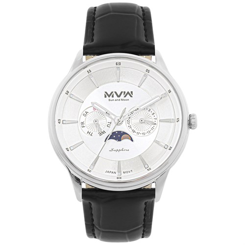 Đồng hồ MVW Sun & Moon 44 mm Nam ML085-02-SM Màu Đen