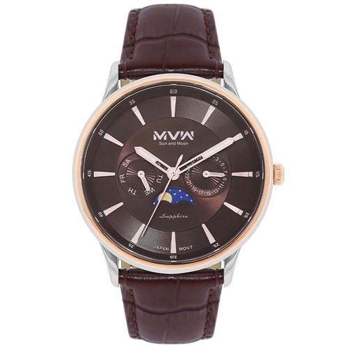 Đồng hồ MVW Sun & Moon 44 mm Nam ML085-03-SM Màu Nâu