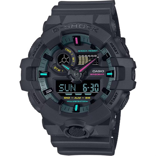 Đồng hồ G-Shock 53.4 mm Nam GA-700MF-1ADR Màu Đen