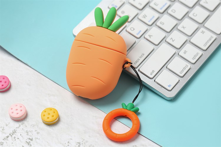 Túi đựng Airpods 1 & 2 Nhựa dẻo Carton JM Màu Cam