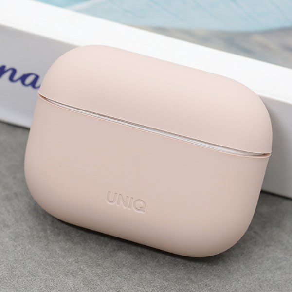 Túi đựng AirPods Pro UniQ Silicone Lino Hybrid Hồng
