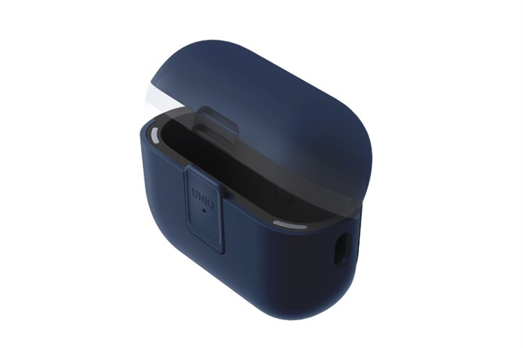 Túi đựng AirPods Pro 2 nhựa PC TPU UniQ Clyde Lock Case Màu Xanh Dương