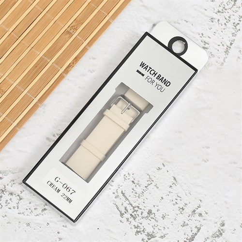 Dây da đồng hồ 22mm G067 Kem Màu Kem