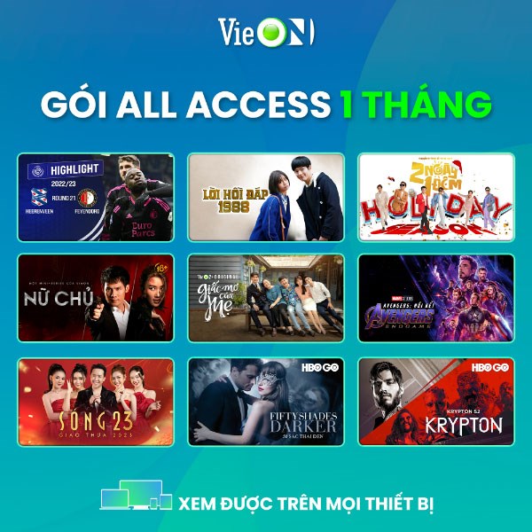VieON All Access 01 tháng chính hãng