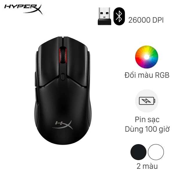 Chuột sạc Bluetooth Gaming HP HyperX Pulsefire Haste 2 Mini