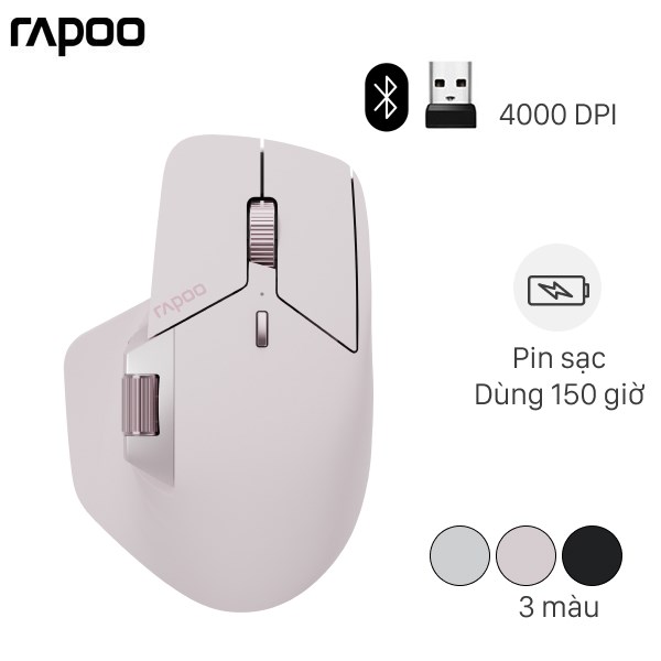 Chuột sạc Bluetooth Rapoo MT760 Mini