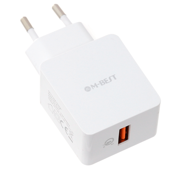 Adapter sạc 3A Qualcomm 3.0 M-Best DS136-TB Màu Trắng