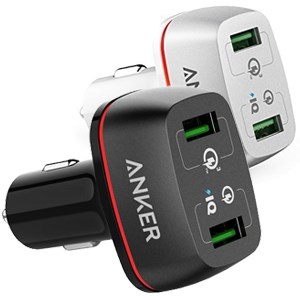 Sạc xe hơi 2 cổng 42W Anker có Quick Charge 3.0