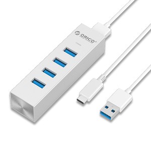 Bộ chia USB Hub 4 cổng USB 3.0 ORICO ASH4-U3-SV Bạc