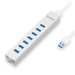 Bộ chia USB Hub 7 cổng USB 3.0 ORICO ASH7-U3-SV Bạc