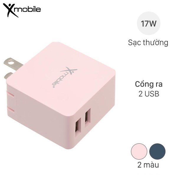 Sạc 2 cổng Xmobile DS730-DB