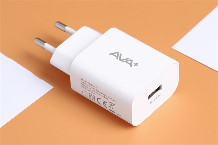 Adapter Sạc USB 12W AVA+ CS-TC021 Màu Trắng