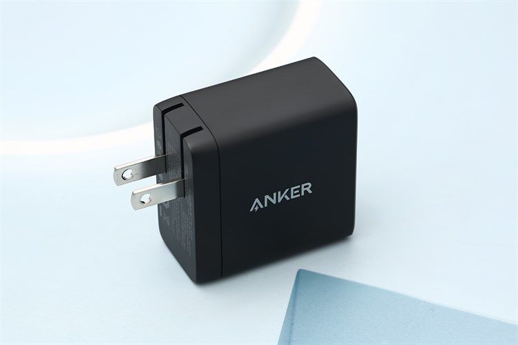 Adapter Sạc 2 cổng Type C PD PPS GaN II 65W Anker PowerPort III A2666 Màu Đen
