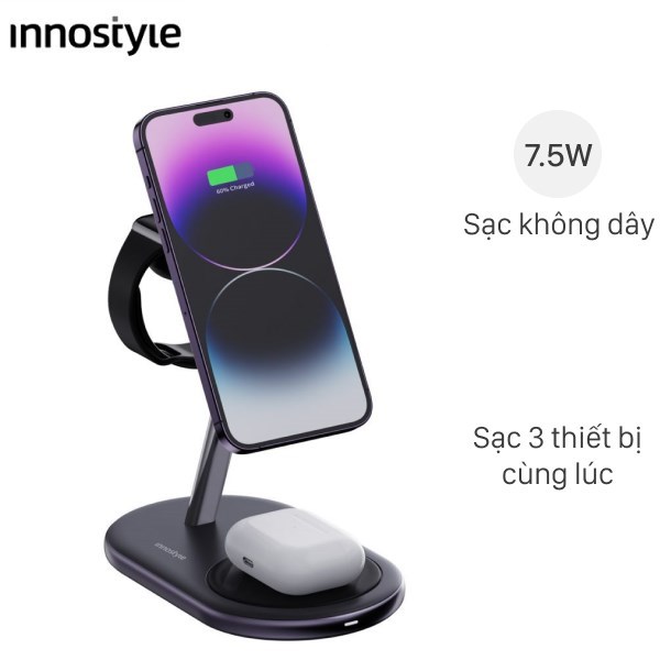 Đế sạc không dây 3 in 1 7.5W Innostyle IMWC311