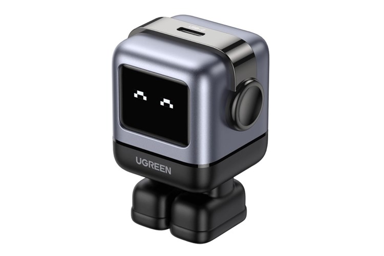 Adapter Sạc Type C PD GaN 30W Ugreen Robot Nexode 15550 Màu Đen