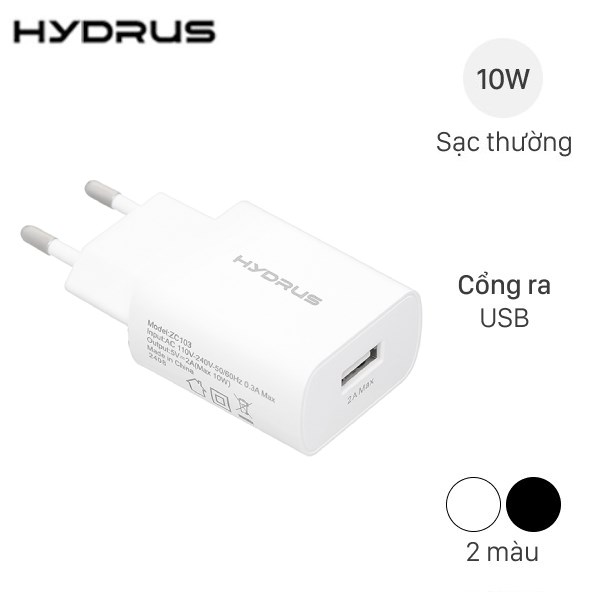 Adapter Sạc 10W Hydrus ZC103