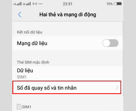  Bước 3: Chọn Số đã quay và tin nhắn