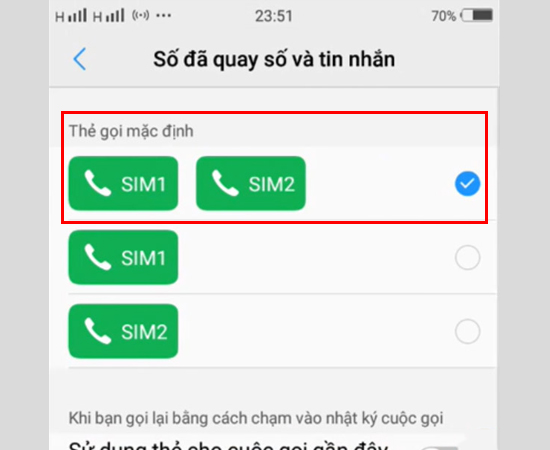 Bước 4: Chọn 2 sim