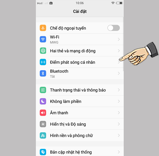 chọn Điểm phát sóng cá nhân